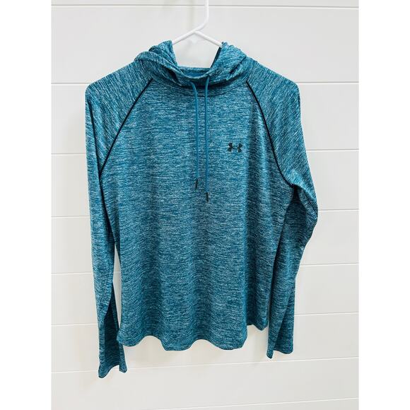 Under Armour Womens Velocity Wordmark Hoodie Size Medium Blue - Picture 9 of 9